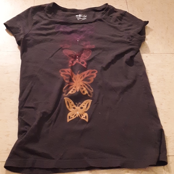 Little girls butterfly t-shirt 10-12 - Picture 1 of 4